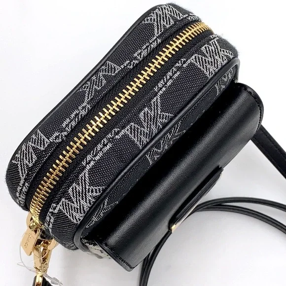 MICHAEL KORS SLOAN EDITOR SMALL NS TOP ZIP FLAP PACKET XBODY BLACK MULTI